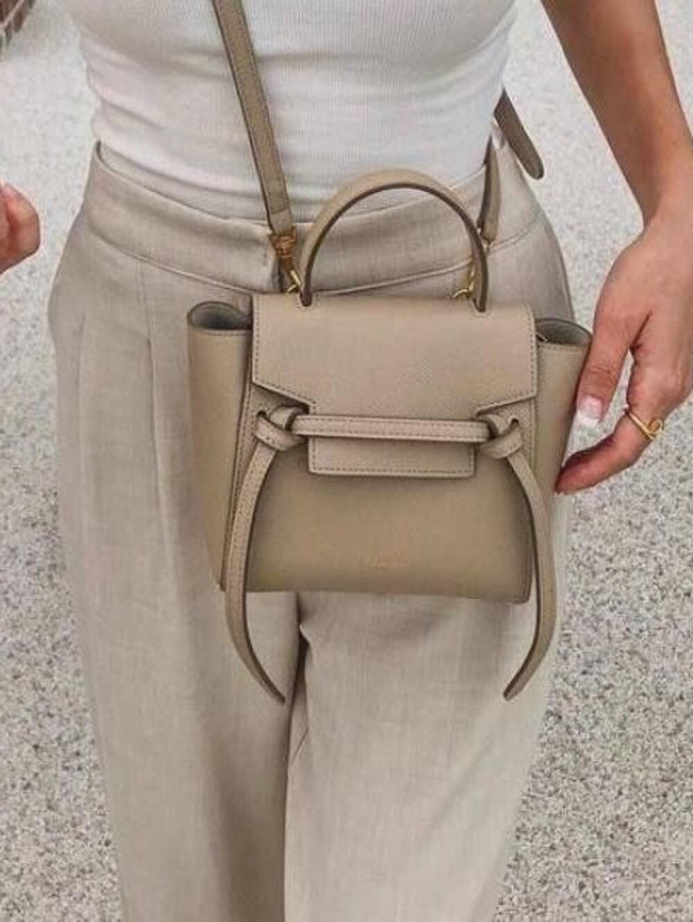 Rare! Brand NEW! Celine Pico Belt Nano Bag Textured Leather Comed With COA